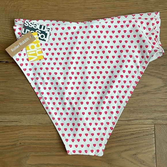 Roller Rabbit Heart Print High Waist Bikini Size Large, NWT - Picture 3 of 9